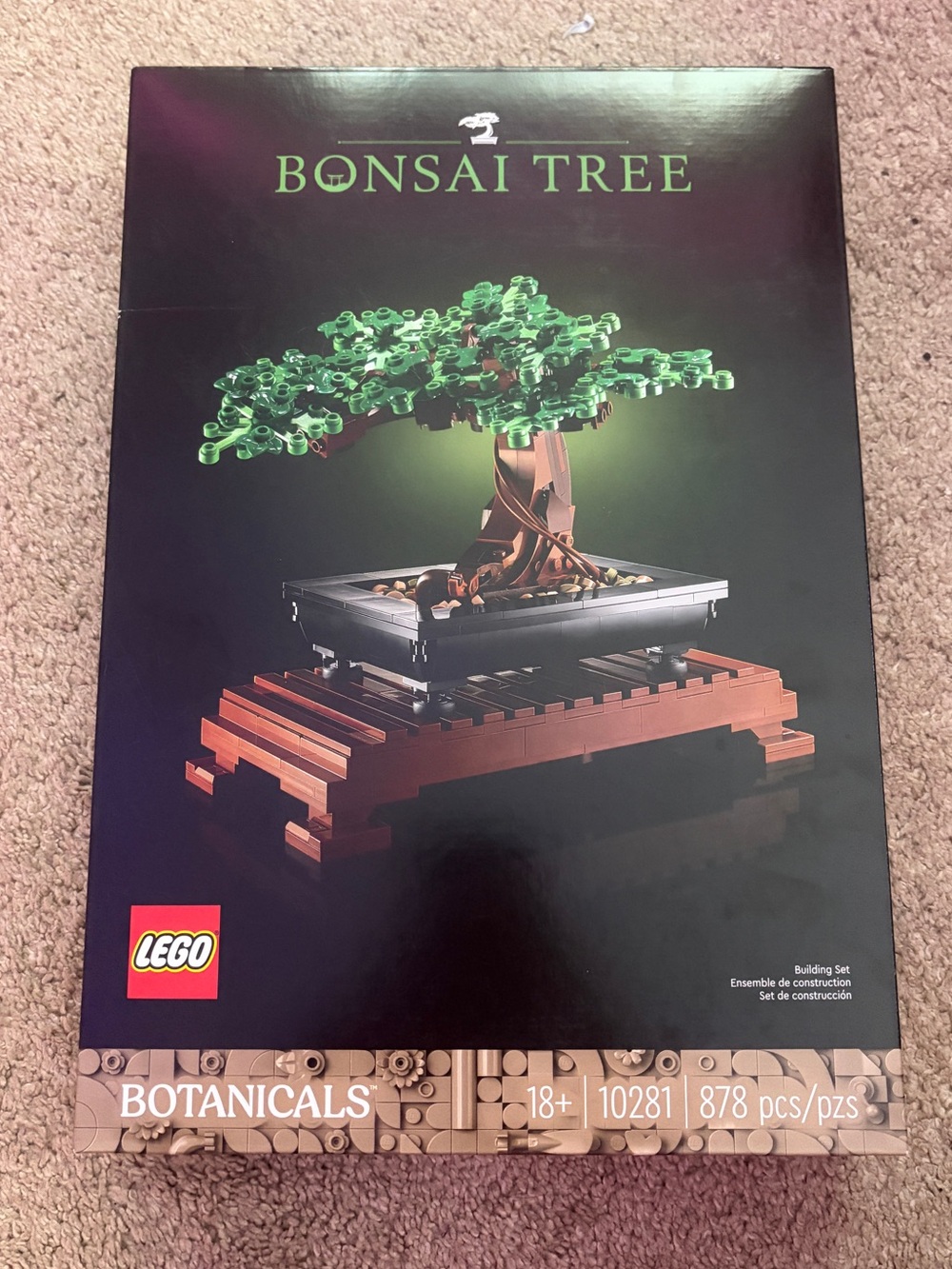 LEGO Bonsai Tree Set - Green, Brown, Black